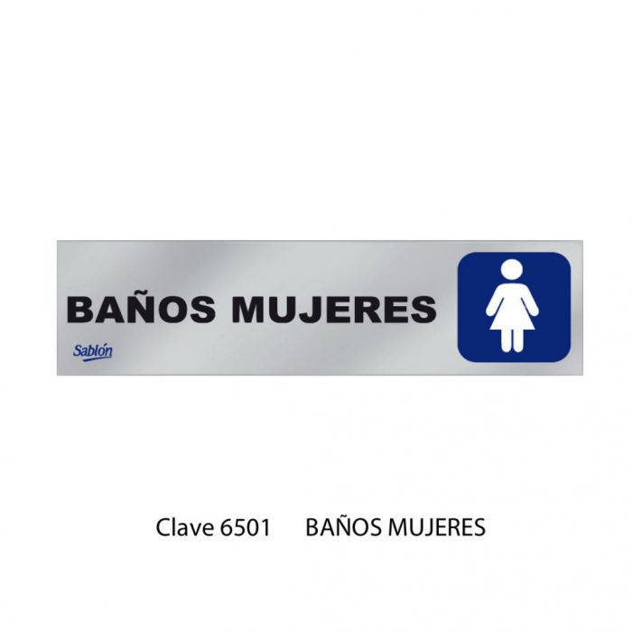 SENAL SABLON 6501 ALUM ADHER 16.5X4.4 BA&Ntilde;OS MUJERES NEGRO  AZUL  image number null