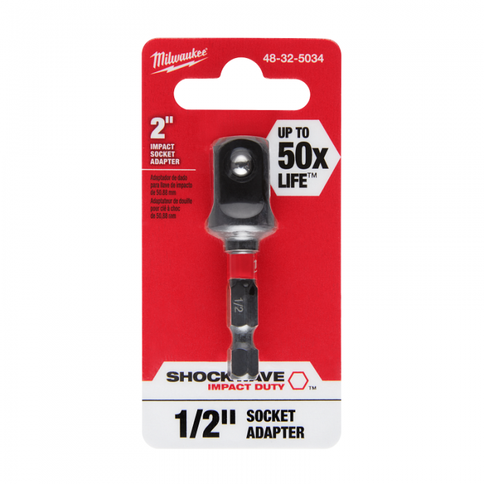 ADAPTADOR MILWAUKEE 48325034 DE ENCHUFE DE IMPACTO DE 12 IN  image number null