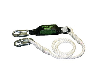 LINEA DE VIDA MILLER CAMORTIGUADOR DE NYLON 6FT DE LONGITUD 12 DE GROSOR C2 GANCHOS  image number null