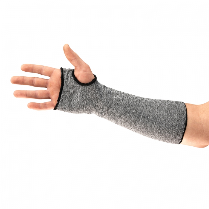 MANGA ANSELL HYFLEX LIGERA NIVEL DE CORTE 2 (ANSI) DE NYLON GRIS CORIFICIO PULGAR 18 IN DE LARGO  image number null