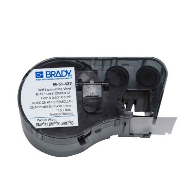 Cinta Adhesiva Brady de Vinyl Autolaminada 2.5 In X 1 In  image number null