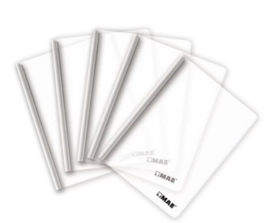 FOLDER MAE FCC10TR DE COSTILLA CARTA SET CON 10 PZAS COLOR TRANSPARENTE  image number null