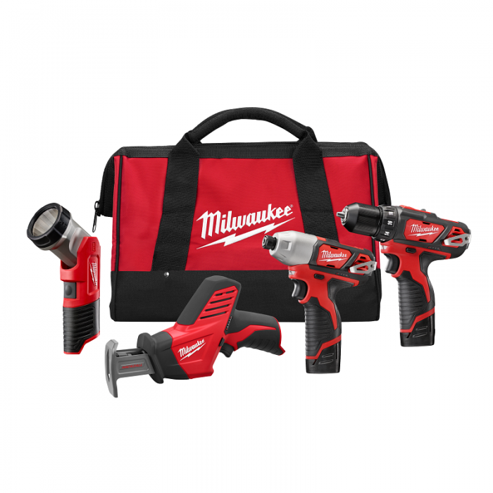 COMBO KIT TALADRO MILWAUKEE 249824 38IN LLAVE DE IMPACTO 14IN SIERRA SABLE Y LAMPARA DE TRABAJO M12 FUEL  image number null