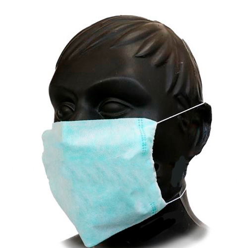 CUBREBOCA JYRSA DE TRES CAPAS DE TELA NO TEJIDA VERDE C150 PZAS  image number null