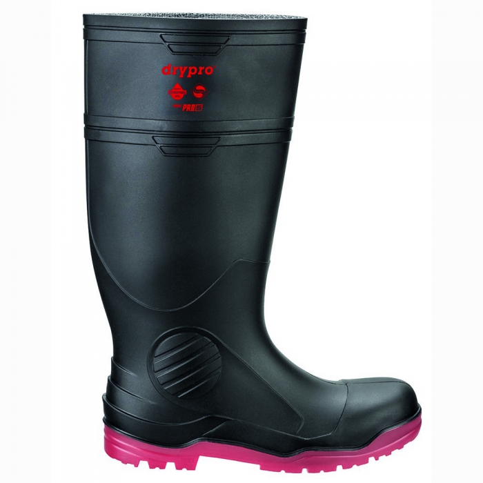 BOTA INDUSTRIAL DRY PRO PVC NEGRA SUELA ROJA CNITRILO ANTIDERRAPANTE SCASQUILLO T7  image number null