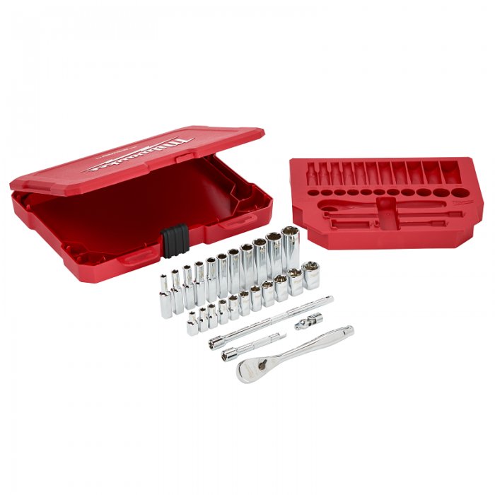 DADO MILWAUKEE 48229404 METRICOS Y SAE DE 14IN JUEGO DE 26 PIEZAS  image number null