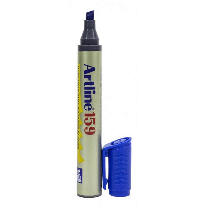 MARCADOR PARA PIZARRON BLANCO ARTLINE EK159A PUNTA CINCEL AZUL  image number null