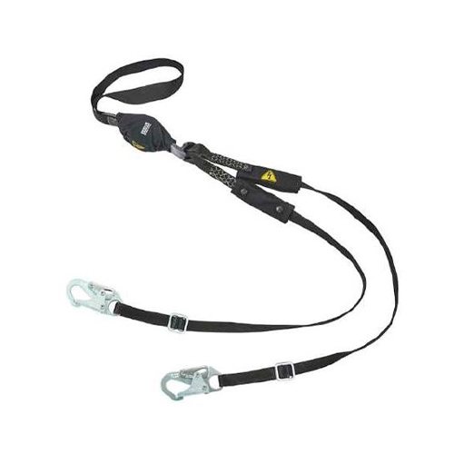 LINEA DE VIDA MSA 10199058 DOBLE PARCO EL&Eacute;CTRICO DE NYLON DE 6 FT CAMORTIGUADOR DE IMPACTOS  image number null