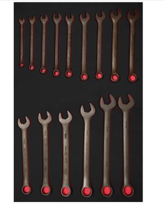 JUEGO URREA CH306 15 LLAVES COMBINADAS M&Eacute;TRICO  image number null