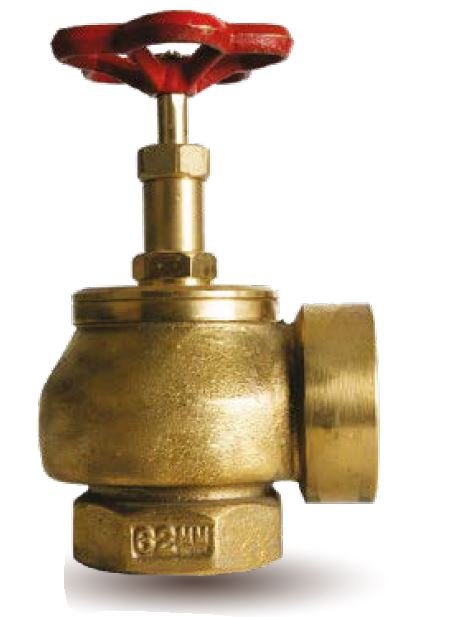 VALVULA DE GLOBO EXTIN FLAM EN BRONCE GRANALLADO DE 2 IN NPT A 1 12 IN NPT HEMBRA PMANGUERA DE HIDRANTE  image number null