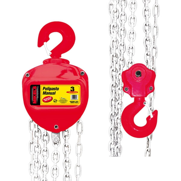 POLIPASTO MIKELS POLM3 MANUAL 3 T CADENA 3 MTS  image number null