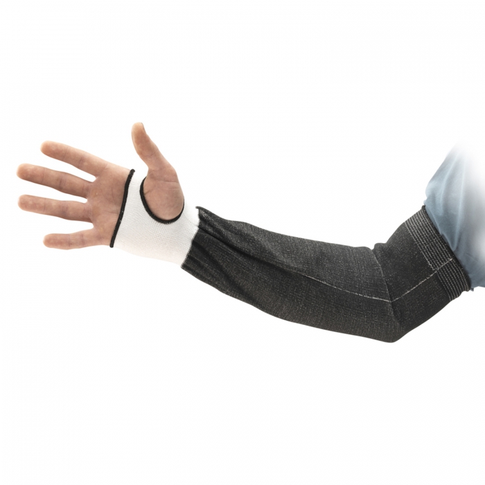 MANGA ANSELL HYFLEX 11251 DE POLIETILENO NEGRO CAL 15 ANCHA DE 18 IN CABERTURA EN PULGAR  image number null