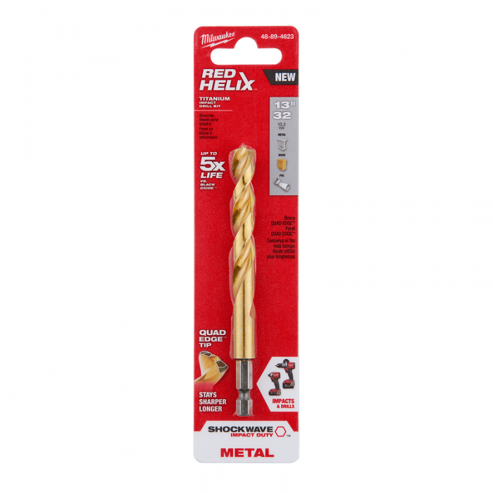 BROCA MILWAUKEE 48894623 DE TITANIO SHOCKWAVE 1332IN  image number null