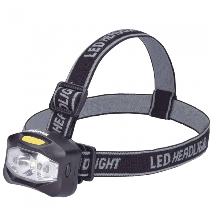 LAMPARA PCABEZA LED URREA 7NG DE PLASTICO NEGRO 3 MODOS DE LUZ LED  image number null