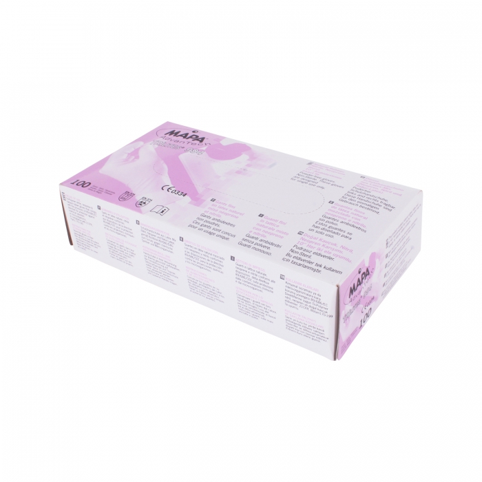 GUANTE MAPA TRILITES 994 DE LATEX NATURAL PURPURA DISPENSER C/100 T-M  image number null