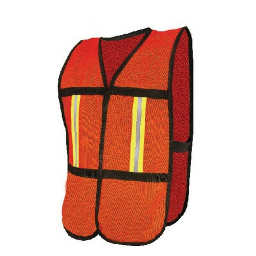 CHALECO JYRSA SR1010CRL NARANJA CON REFLEJANTE PLASTICO UNITALLA  image number null