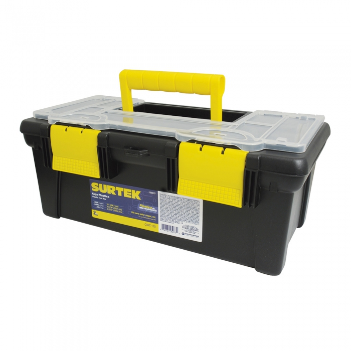 CAJA SURTEK 125073 PORTAHERRAMIENTAS PLÁSTICA BROCHE PLÁSTICOS16316 IN  image number null