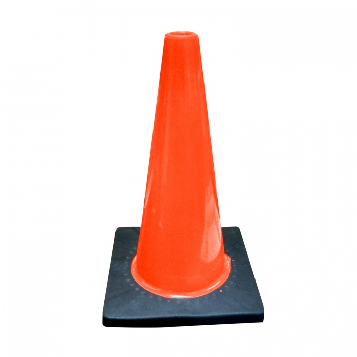 CONO HIVIS PARA CONTROL VEHICULAR DE PVC NARANJA DE 18 IN CON BASE RUBBER NEGRA  image number null