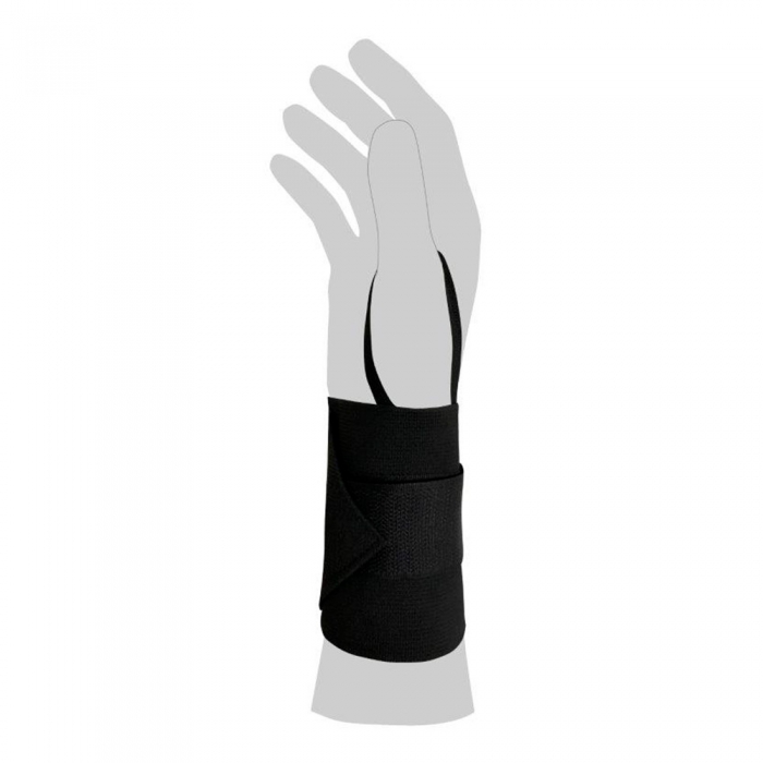 Muñequera Vallen Elastica Negro CLazo PPulgar 4 In Ancho CVelcro  image number null
