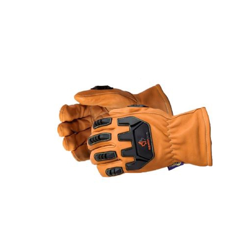 GUANTE ANTIIMPACTO SUPERIOR GLOVE 378GOBBFC DE PIEL DE CABRA CAFE CPROTECCI&Oacute;N DE NUDILLOS Y DORSO TS  image number null