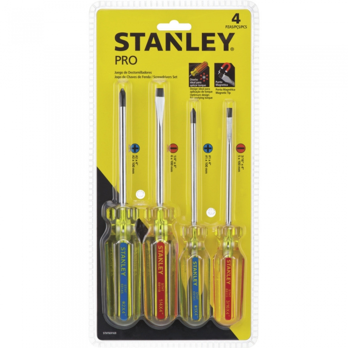 JUEGO DESARMADORES STANLEY STHT69169 PRO 4 PZAS  image number null