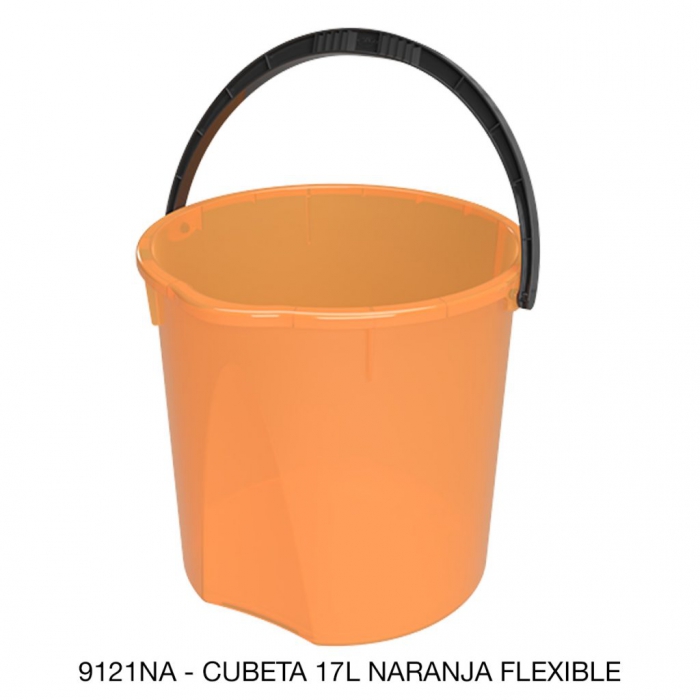 CUBETA SABLON 9121NA 17L FLEXIBLE NARANJA  image number null