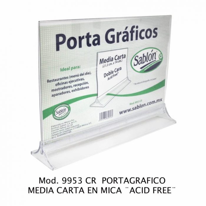 PORTAGRAFICO SABLON 9953CR TMED CARTA CBASE CRISTAL  image number null