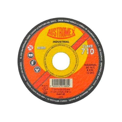 DISCO AUSTROMEX 710 DE OXIDO DE ALUMINIO DE 13285 RPPM PCORTE DE METAL  image number null