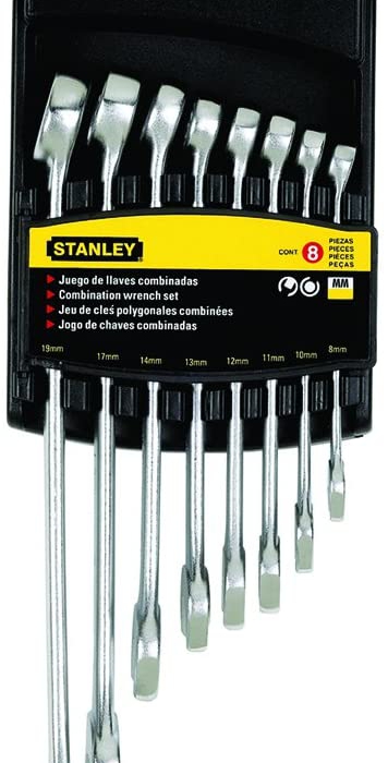 JUEGO LLAVES COMBINADAS MÉTRICO STANLEY 88855 8 PZAS  image number null