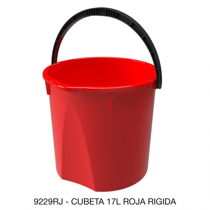 CUBETA SABLON 9229RJ 17L RIGIDA ROJO  image number null