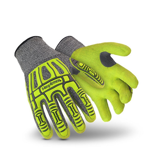 Guante Hexarmor de PolietilenoFibra de Vidrio GrisVerde Hi Viz TL  image number null