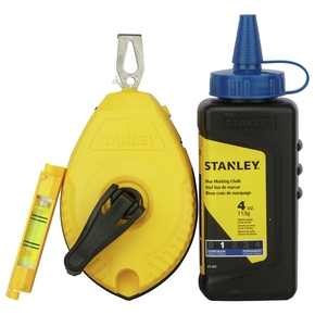 JUEGO STANLEY 47443 TIRALINEAS 30M TIZA AZUL Y NIVEL  image number null