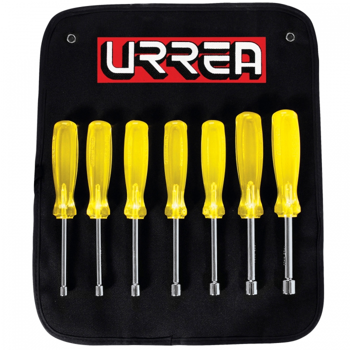 JUEGO URREA 9230M DE 7 DESTORNILLADORES &Aacute;MBAR DE CAJA M&Eacute;TRICOS  image number null