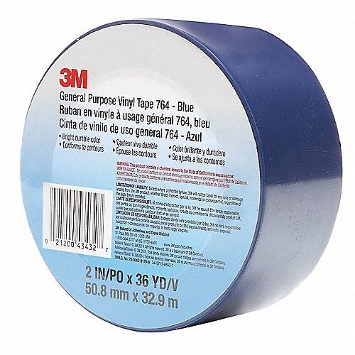 Cinta Vinil 3m 70006281789 764 Azul PUso General 2 In X 36 Yd 5.0 Mil  image number null