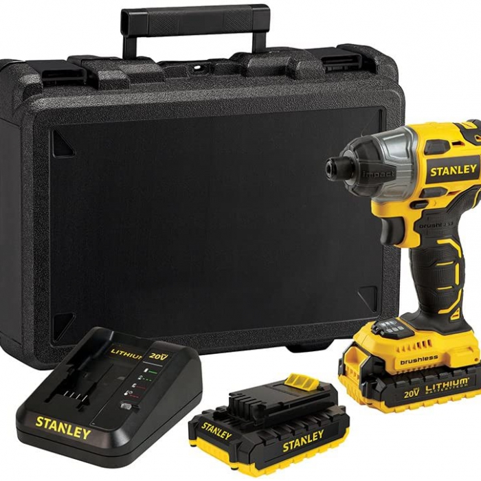 ATORNILLADOR DE IMPACTO STANLEY SBI20S2KB3 20V BATERIA 1.5  image number null