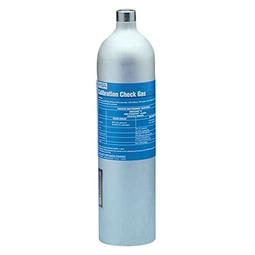 CILINDRO DE CALIBRACION MSA 10150596 MEZCLA DE 2.5% CH4 15% DE O2 60 PPM DE CO 20 PPM DE H2S C116 LITROS A PRESION ATMOSFERICA.  image number null