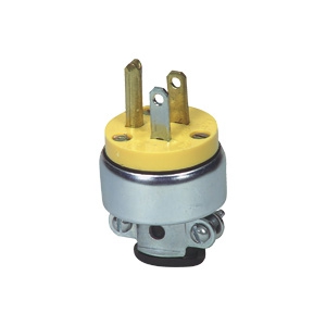 CLAVIJA ARROW HART DE VINYL AMARILLO BLINDADA 2P 3H 15A 125 VCA  image number null
