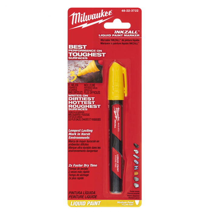 MARCADOR MILWAUKEE 48223722 LIQUIDO AMARILLO INKZALL  image number null