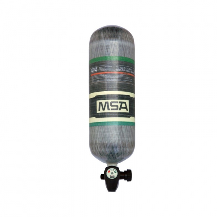 CILINDRO DE AIRE MSA G1 PEQUIPO DE RESPIRACION AUTONOMO ALUMINIOFIBRA DE CARBONO 4500 PSIG 30 MIN CONEXION REMOTA  image number null