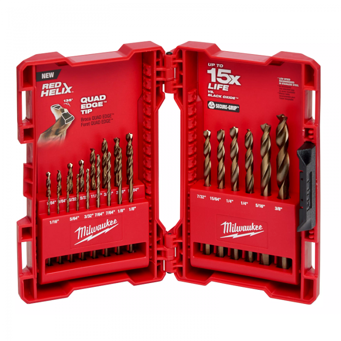 JUEGO MILWAUKEE 48892338 DE BROCAS DE COBALTO RED HELIX 23 PIEZAS  image number null