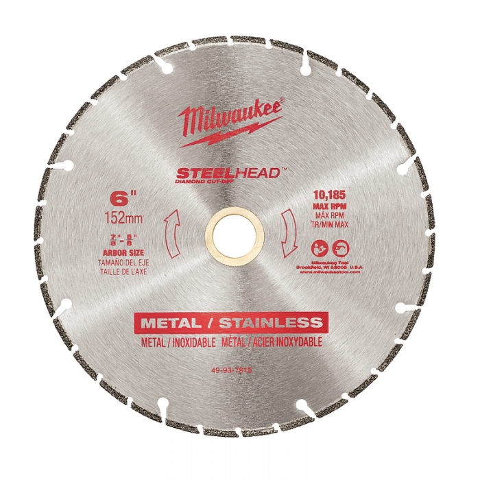 DISCO MILWAUKEE 49937815 6IN STEELHEAD PARA CORTE EN METAL  image number null