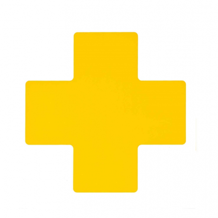 Marcaje Brady de Esquinas en Cruces de 4 In X 10 In Poliester Amarillo  image number null
