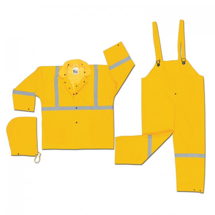 IMPERMEABLE MCR LUMINATOR 3 PIEZAS AMARILLO CCINTAS REFLEJANTES TM  image number null