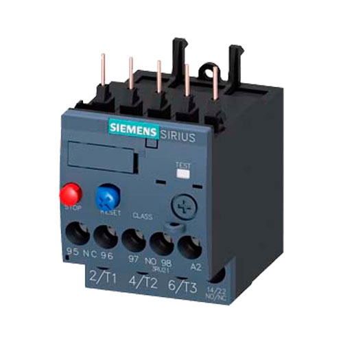 RELE SIEMENS 3RU21161GB0 DE SOBRECARGA 4.5 A 6.3 A TERMICO PARA PROTECCION DE MOTORES TAMAÑO S00  image number null