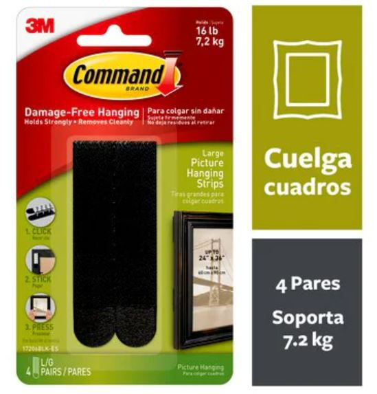 17206BLK TIRAS CUELGA CUADROS NEGRAS GRS  image number null