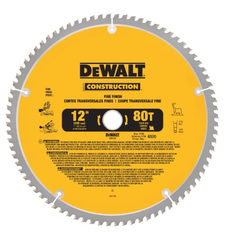 DISCO PSIERRA DEWALT DW3123 HOJA DELGADA 12 X 1  image number null