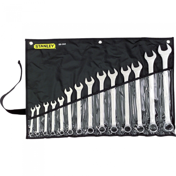 JUEGO LLAVES COMBINADAS M&Eacute;TRICO STANLEY 86082 14 PZAS  image number null