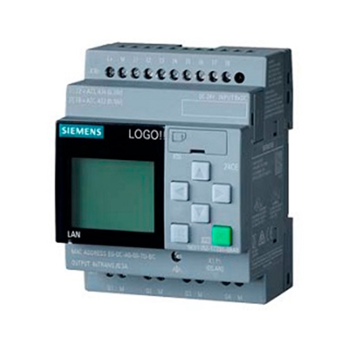 CONTROLADOR BASICO SIEMENS 6ED10521CC080BA0 LOGO 24CE CON DISPLAY SALIDAS A TRANSISTOR  image number null