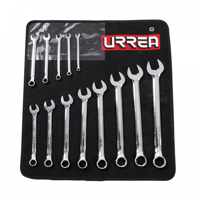JUEGO DE 13 LLAVES COMBINADAS URREA 1200DH EN PULGADAS 6 PUNTAS  image number null