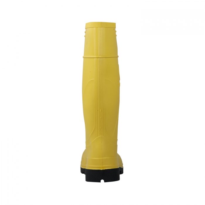 BOTA BATA DE PVC AMARILLO SUELA NEGRO FORRO DE POLIESTER CCASQUILLO Y PLANTILLA DE ACERO T7  image number null